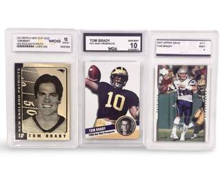 1999-2007 Tom Brady Graded 3-Card Lot