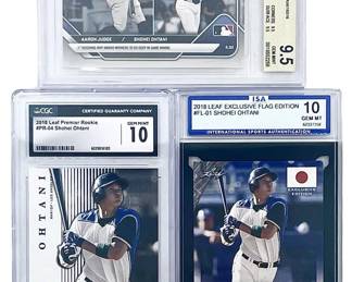Shohei Ohtani Graded 3-Card Lot