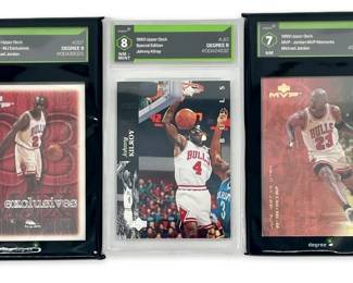 Michael Jordan & Johnny Kilroy 3-Card Lot