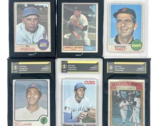 6pc Graded Vintage Baseball HOF Card Set