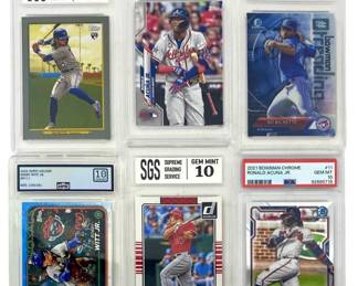 6pc Acuna/Trout/Bichette/Witt Graded Card Set