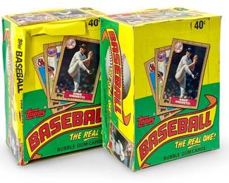 2pc 1987 Topps Baseball Wax Pack Boxes