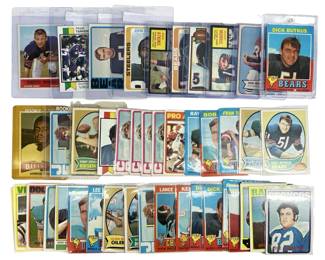 104pc Vintage Football Stars & HOF Card Collection