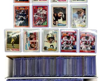 Large Vintage Football Card Collection