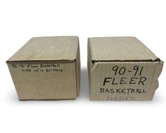(2) 1990 Fleer Basketball Complete Sets W/Jordans