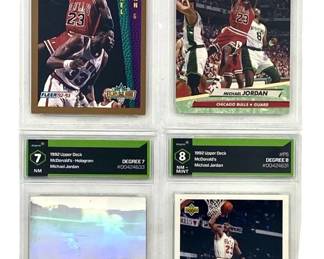 Michael Jordan 1992 Graded 4 Card Lot