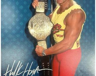 Hulk Hogan Autographed Wrestling Photo
