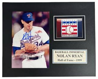 Nolan Ryan Autographed Hall of Fame Display
