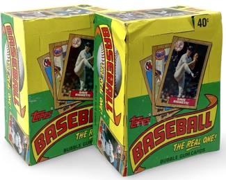 2pc 1987 Topps Baseball Wax Pack Display Boxes