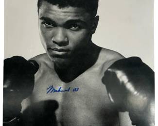 Muhammad Ali Autographed Boxing Photo w/ COA