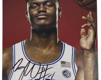 Zion Williamson Signed Duke Photo w/ COA