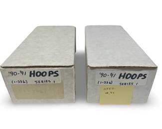 (2) 1990-91 NBA Hoops Series 1 Complete Sets