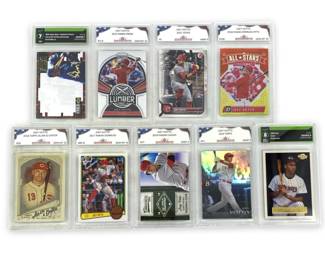 9pc Griffey, Jeter & Joey Votto Graded Set
