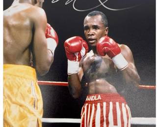 Sugar Ray Leonard Signed Boxing Photo COA