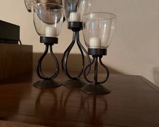 Decorative candle holder set.