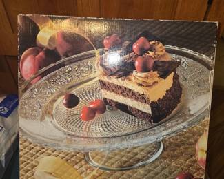 Glass Cake Dish Stand.