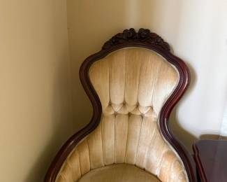 Matching Victorian one of two side chairs.