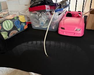 Barbie battery power remote car.