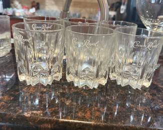Crown Royal Whiskey glasses.