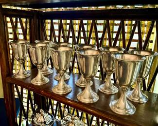 Sterling silver goblets