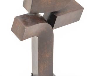 Lot 1059 Clement Meadmore (Australian, 1929-2005) Bronze Sculpture, 1978, H 10.25" W 7.5" Depth 4.25"