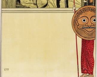 Lot 1023 Gustav Klimt (Austrian, 1862-1918) Chromolithography on Paper 1898, 'I. Kunstausstellung - Secession', H 37" W 27"