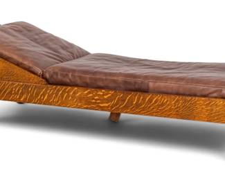Lot 126 Stickley Brothers (American) Oak Day Bed 1912, No. 401 H 25" W 29" L 78"