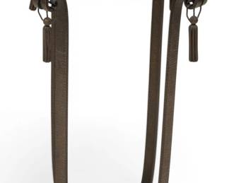 Lot 124 Louis Katona , 1850-1933 Art Deco Wrought Iron and Marble Accent Table 1920, H 29.5" Dia. 19.5" 1 PC