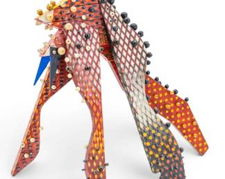 Lot 1035 Gerome Kamrowski (American, 1914-2004) Beaded and Painted Mixed Media 1992, 'Animal'