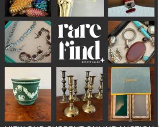 We also have an online auction going on as well : check it out here -> https://rarefindestatesales.hibid.com/catalog/772925/collectors-dream-vintage--antique-and-holiday-treasures