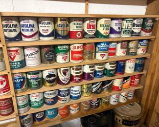 Variety of Motor Oil Cans