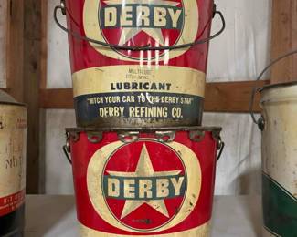 Derby Motor Oil Cans