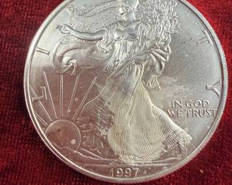 Pure silver 1 ounce American Eagle