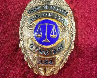 Guantánamo Bay US Navy, chief of police badge
