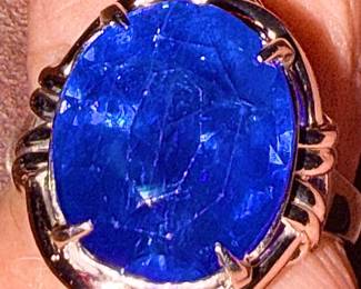 Very large sapphire ring