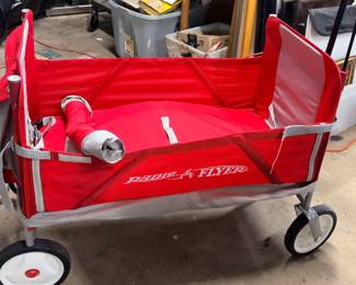 Radio flyer cart. This would be great for setting up at the flea market taking your stuff to the beach or bringing in your groceries.