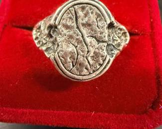 Clocks and colors sterling ring