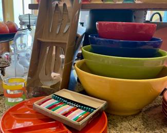 COLORED BOWLS, FIESTA