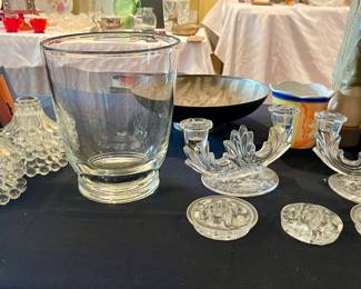 VINTAGE GLASSWARE, FLOWER FROGS
