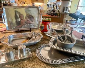 PEWTER SERVING PIECES