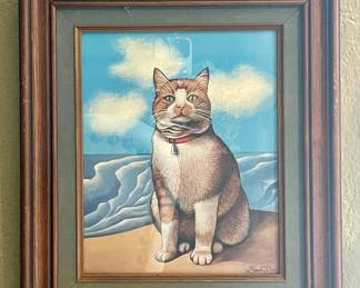 ANOTHER FRAMED CAT PRINT
