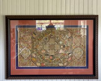 FRAMED SIGNED PATTERNED PRINT ENTITLED “HANGOVER”