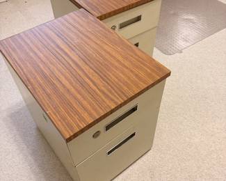 Two short filing cabinets