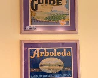 Fruit crate framed art