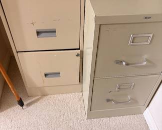 Two short filing cabinets