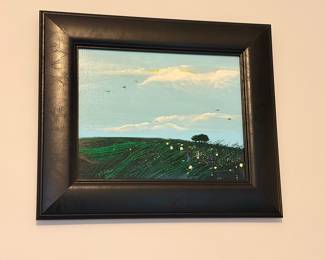 Painting inscribed by artist in back