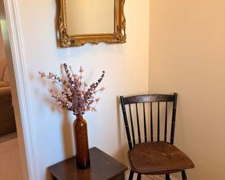 Antique chair and side table