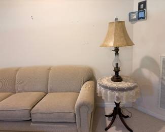 Sofa and mahogany side table