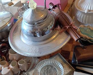 Art deco punch bowl