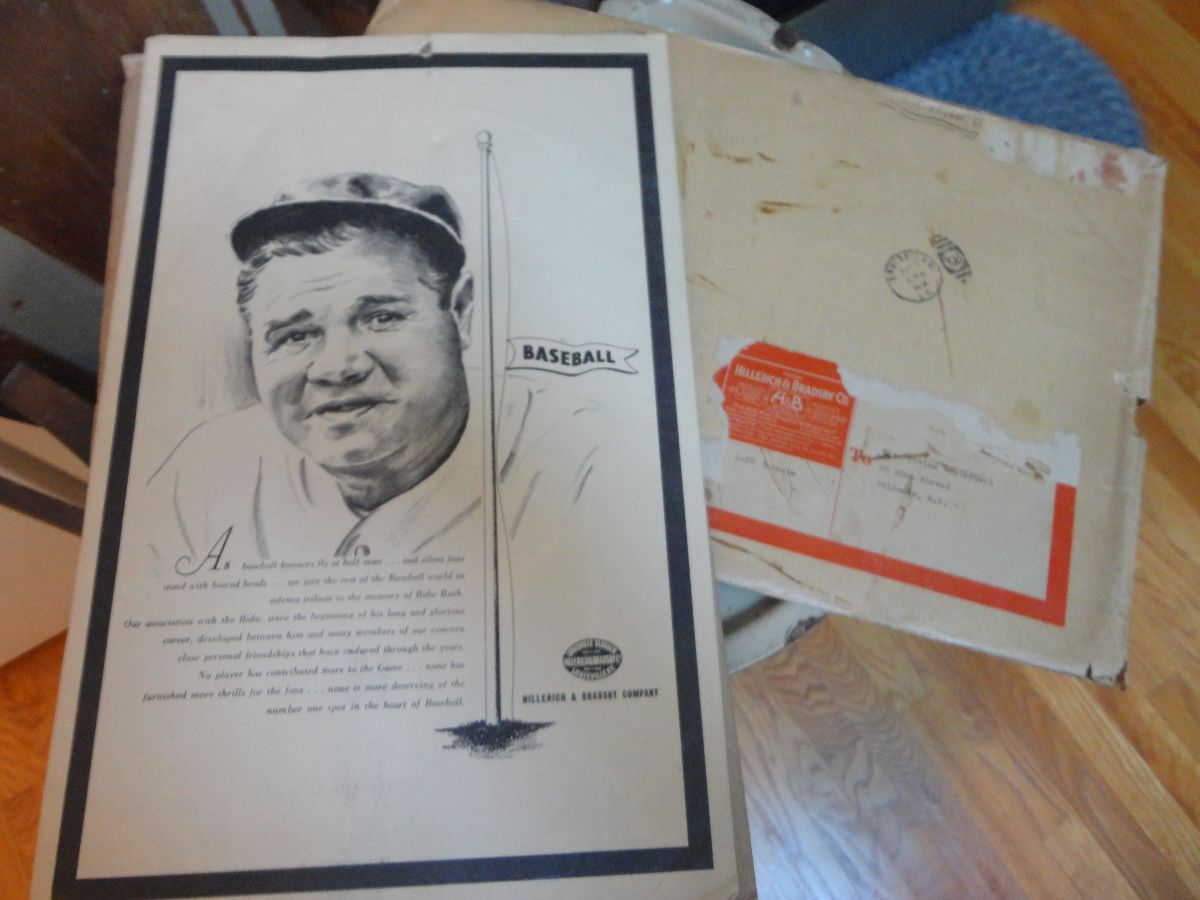 Original 1948 Babe Ruth Poster